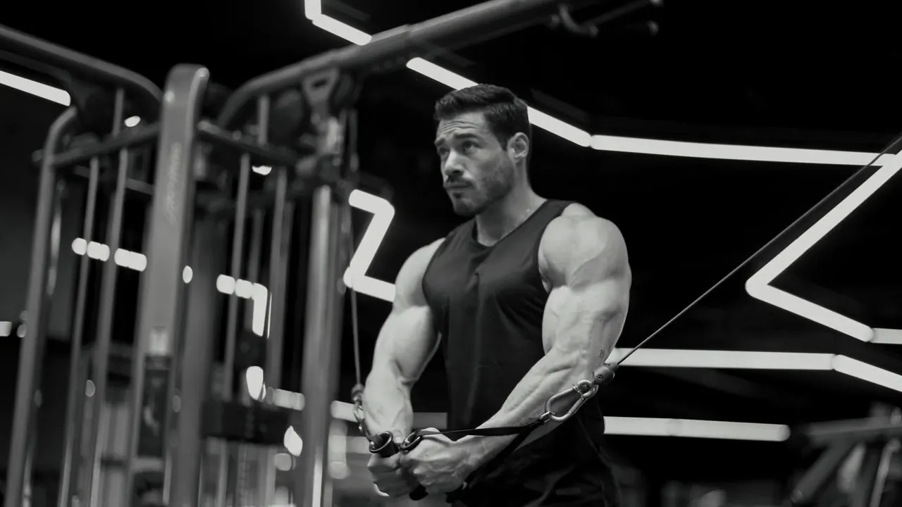 Stock preview of cable training in a gym; not a Mapoints product.